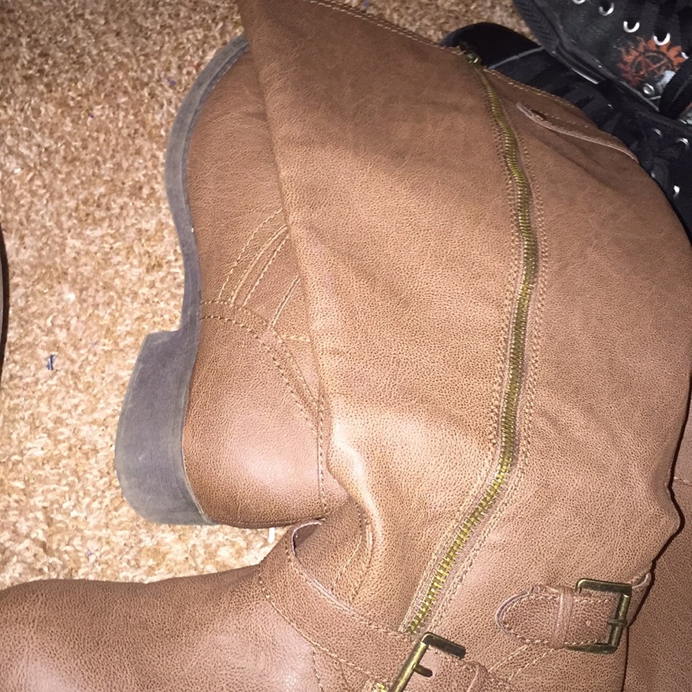 Brown tall boots